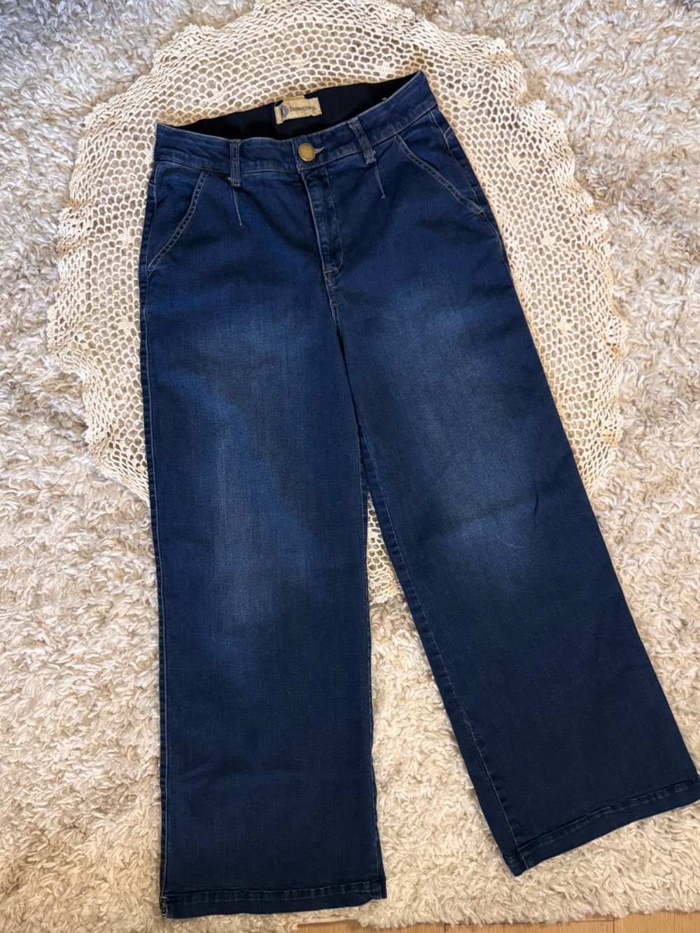 Democracy Dark Wash Blue Wide-Leg Jeans | Size 8